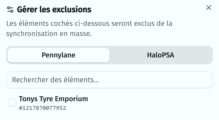 Exclusion client
