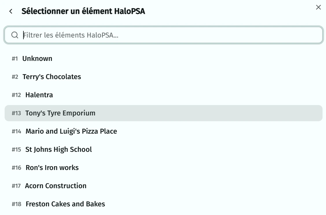 2ème étape mapping client exemple