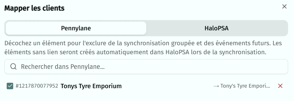 3ème étape mapping client exemple