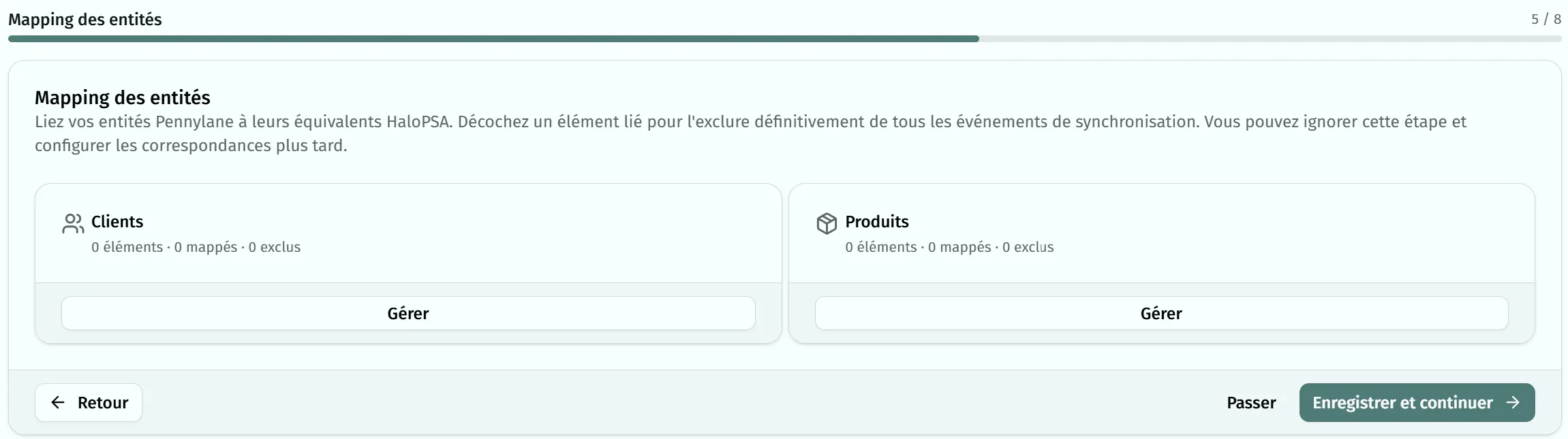 Mapping des clients et des articles